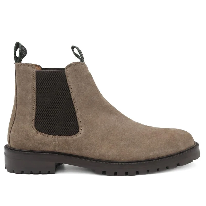 Damone Leather Chelsea Boots - DAMONE / 329 943 - Taupe Suede