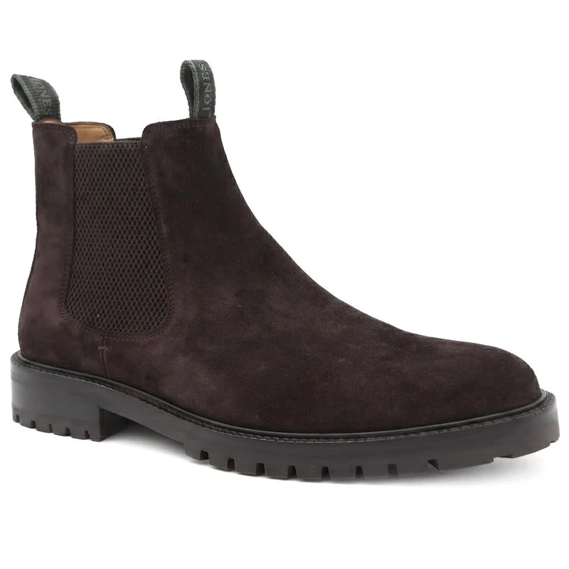 Damone Leather Chelsea Boots - DAMONE / 329 943 - Dark Brown Suede