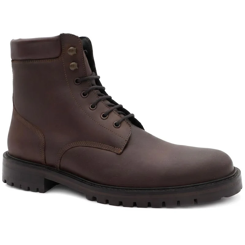 Dalmazio Leather Lace Up Boots - DALMAZIO / 329 956 - Dark Brown Nubuck
