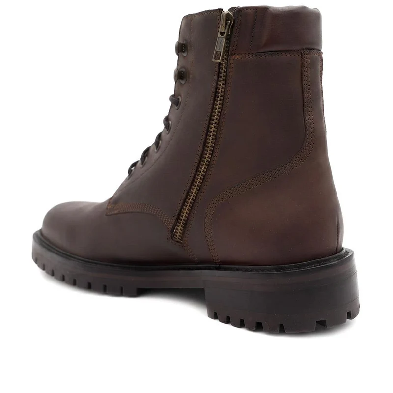 Dalmazio Leather Lace Up Boots - DALMAZIO / 329 956 - Dark Brown Nubuck