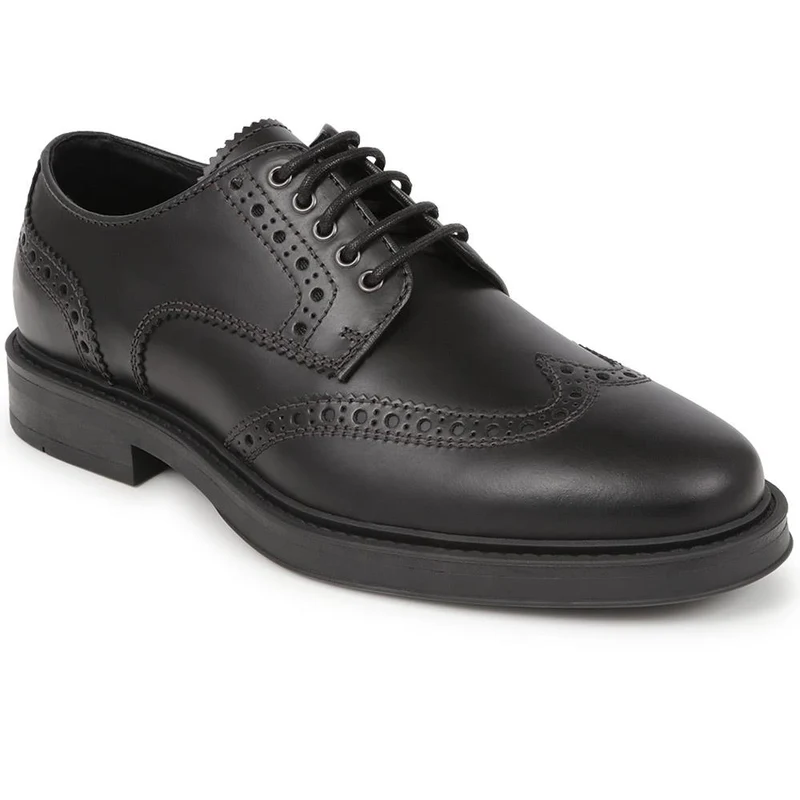 Kilmarnock Leather Lace-Up Shoes - KILMARNOCK / 325 899 - Black