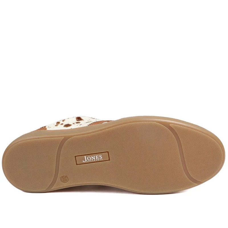 Annora Casual Leather Trainers - ANNORA / 328 757 - Tan Cow Print