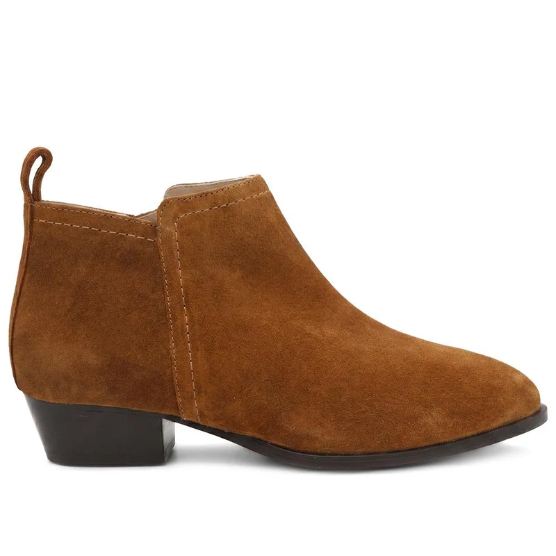 Floralie Leather Cushioned Ankle Boots - FLORALIE / 329 919 - Cognac
