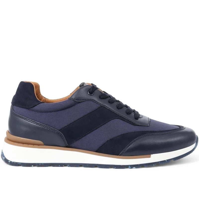 Tadcaster Apple Leather Trainers - TADCASTER / 324 012 - Navy