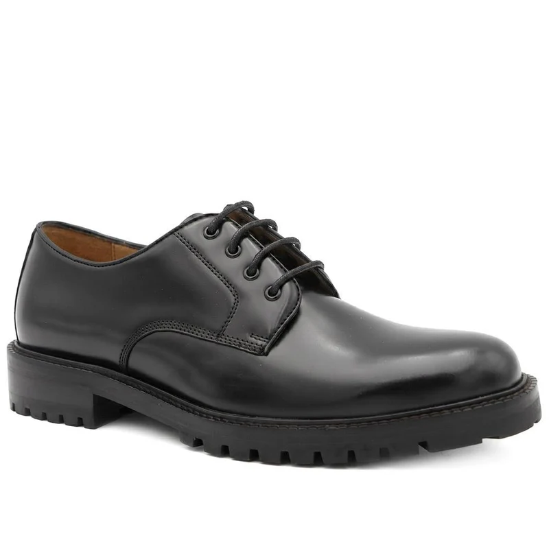 Langston Leather Derby Shoes - LANGSTON / 329 946 - Black Leather