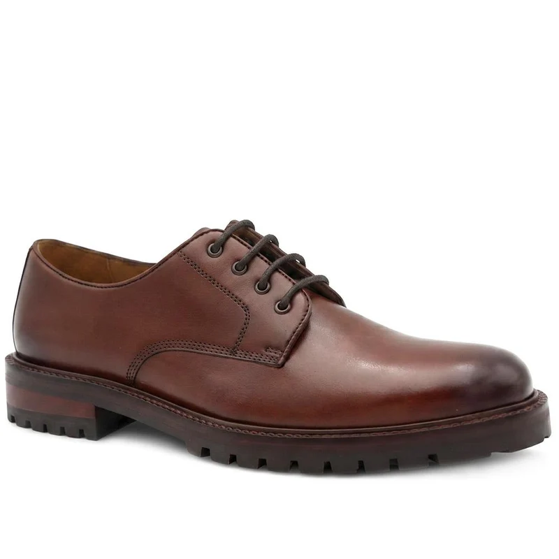 Langston Leather Derby Shoes - LANGSTON / 329 946 - Chestnut