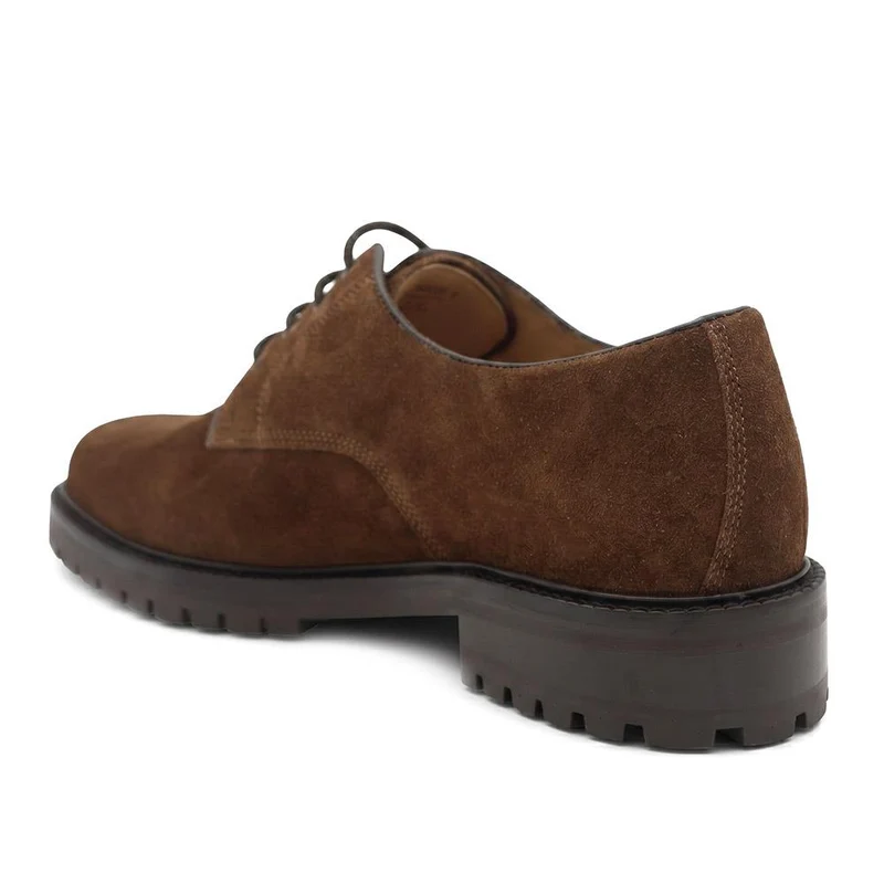 Langston Leather Derby Shoes - LANGSTON / 329 946 - Brown Suede
