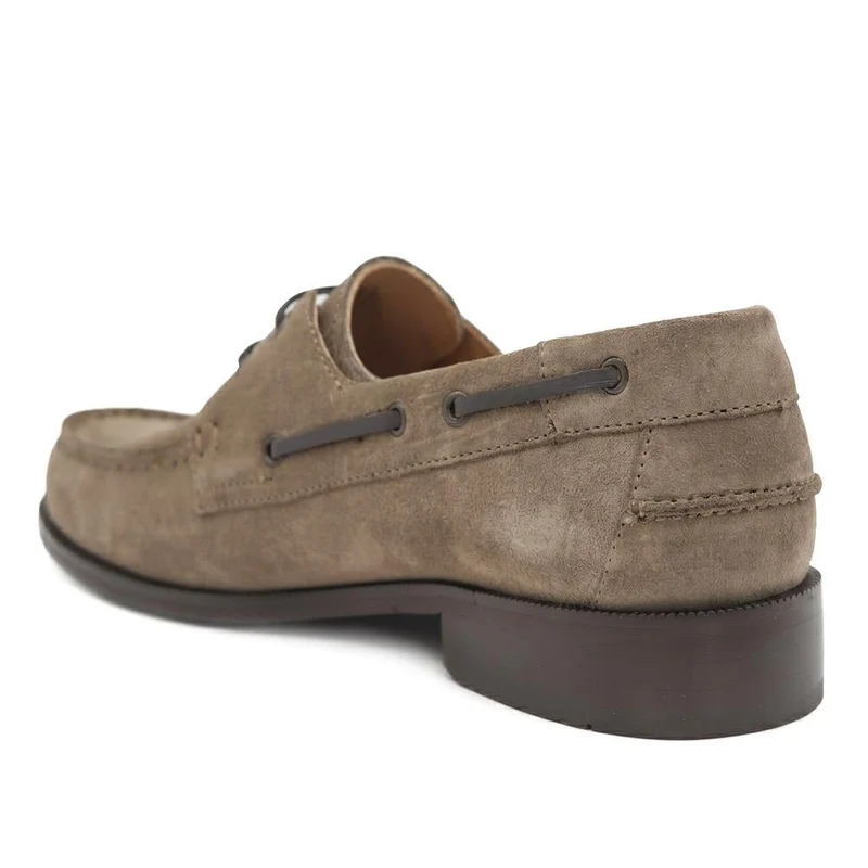 Parrie Smart Leather Boat Shoes - PARRIE / 329 947 - Taupe Suede