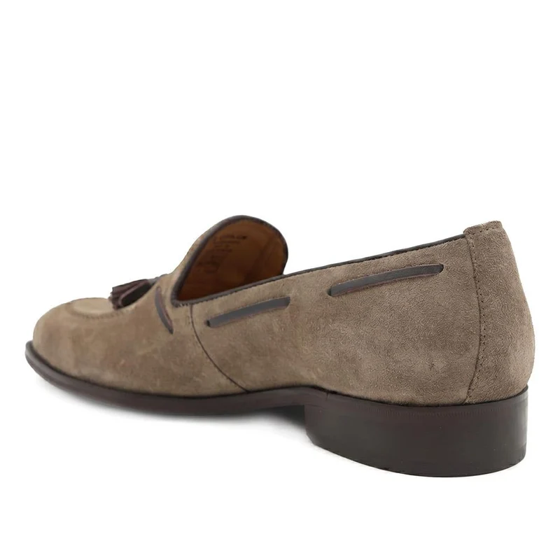 Rolando Leather Tassel Loafers - ROLANDO / 329 985 - Taupe Suede