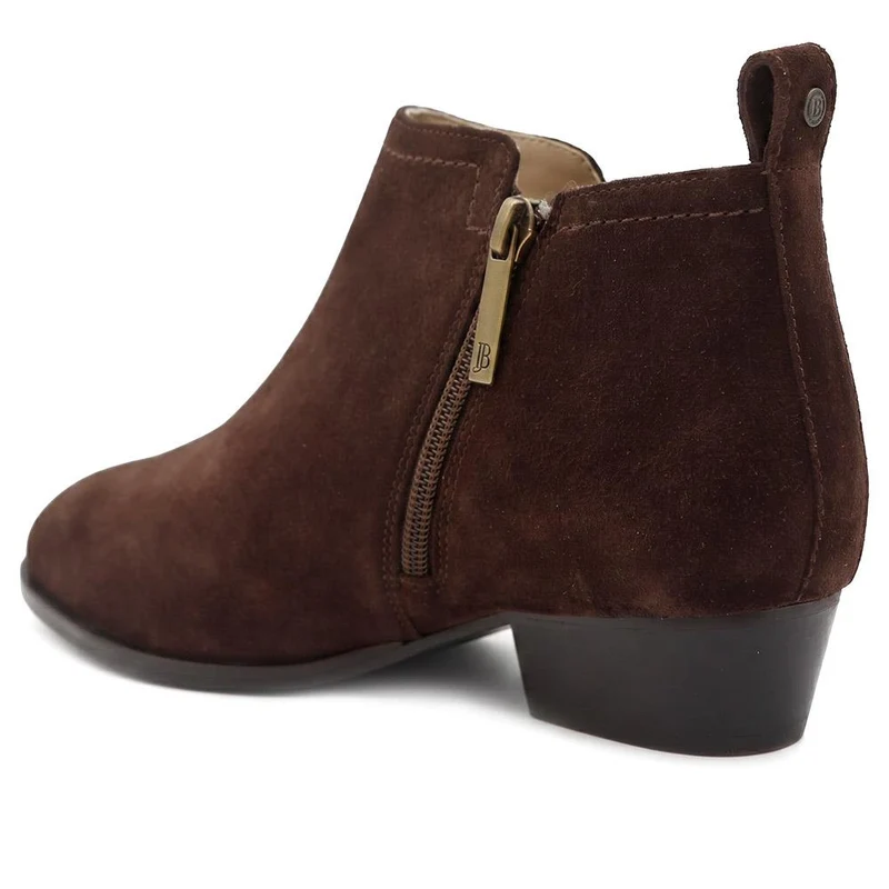 Floralie Leather Cushioned Ankle Boots - FLORALIE / 329 919 - Choco Suede