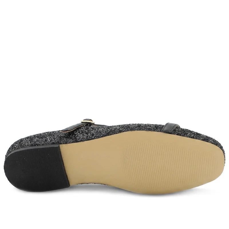 Seraphine Leather Mary Janes With Snaffle Detail - SERAPHINE / 329 921 - Black Glitter