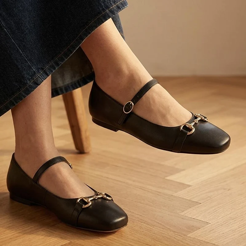 Seraphine Leather Mary Janes With Snaffle Detail - SERAPHINE / 329 921 - Black