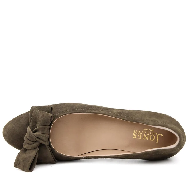 Zelda Bow Detail Court Shoes - ZELDA / 323 596 - Olive
