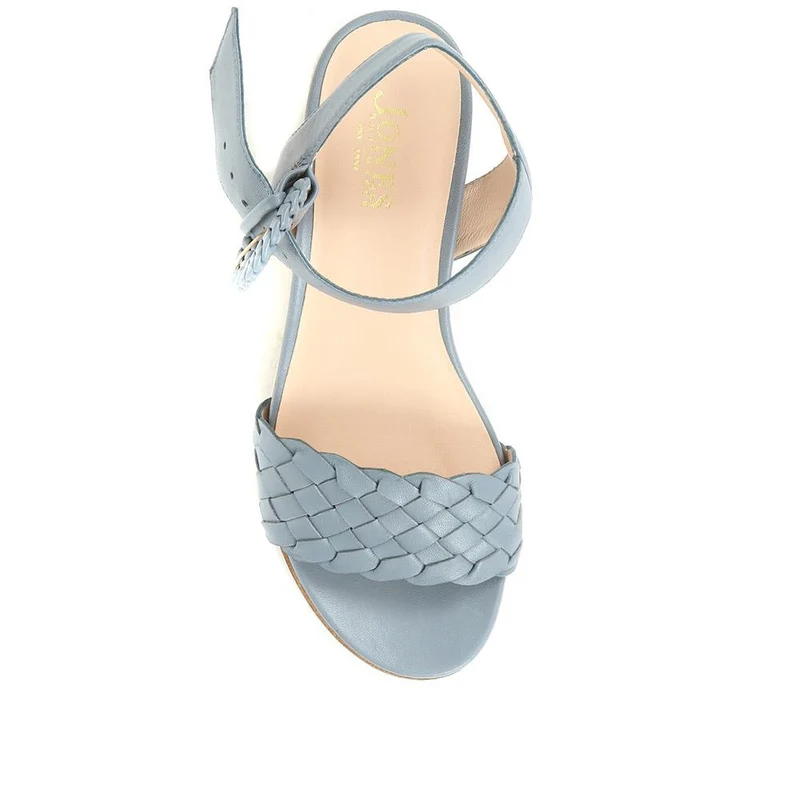 Luana Leather Wedge Sandals - LUANA / 321 575 - Blue