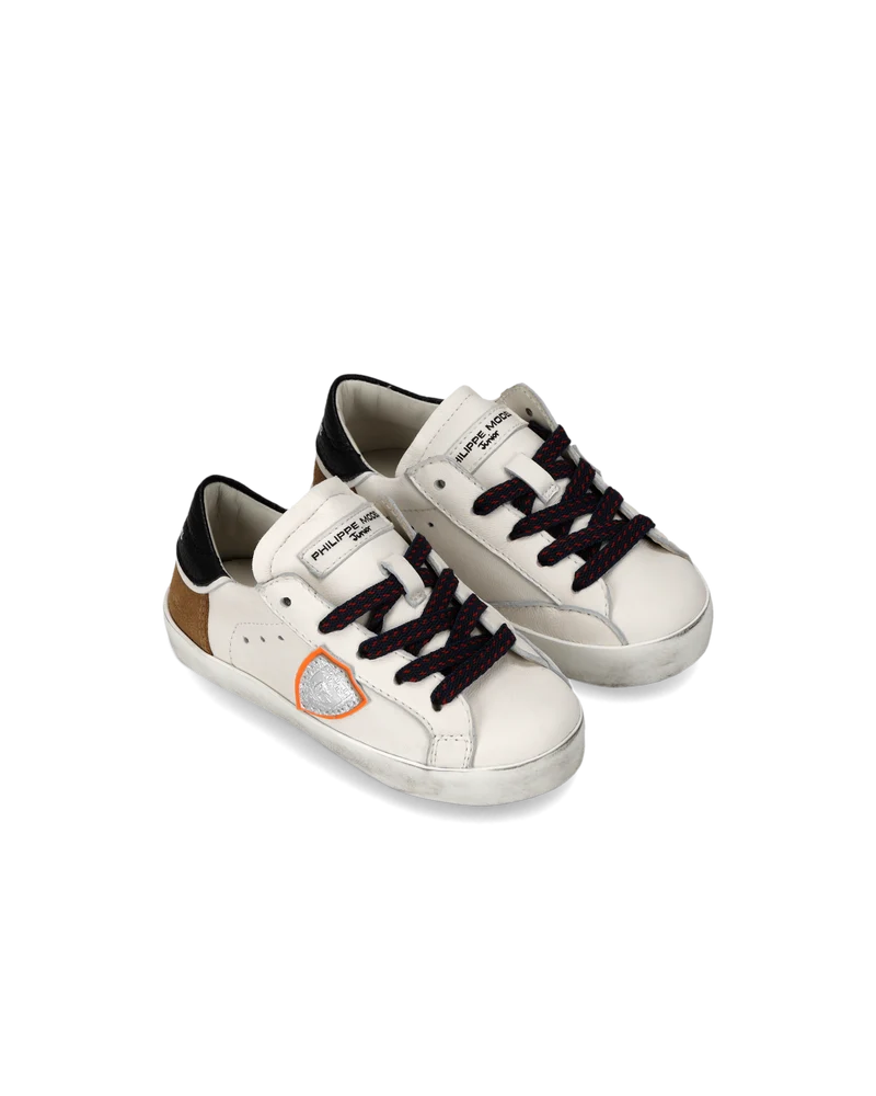 Sneaker Prsx Baby, White Cognac Black