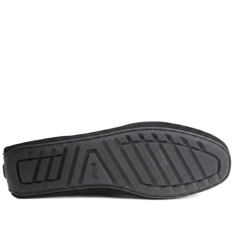 Boss Leather Slip On Shoes - HUGO43503 / 328 697 - Navy Suede