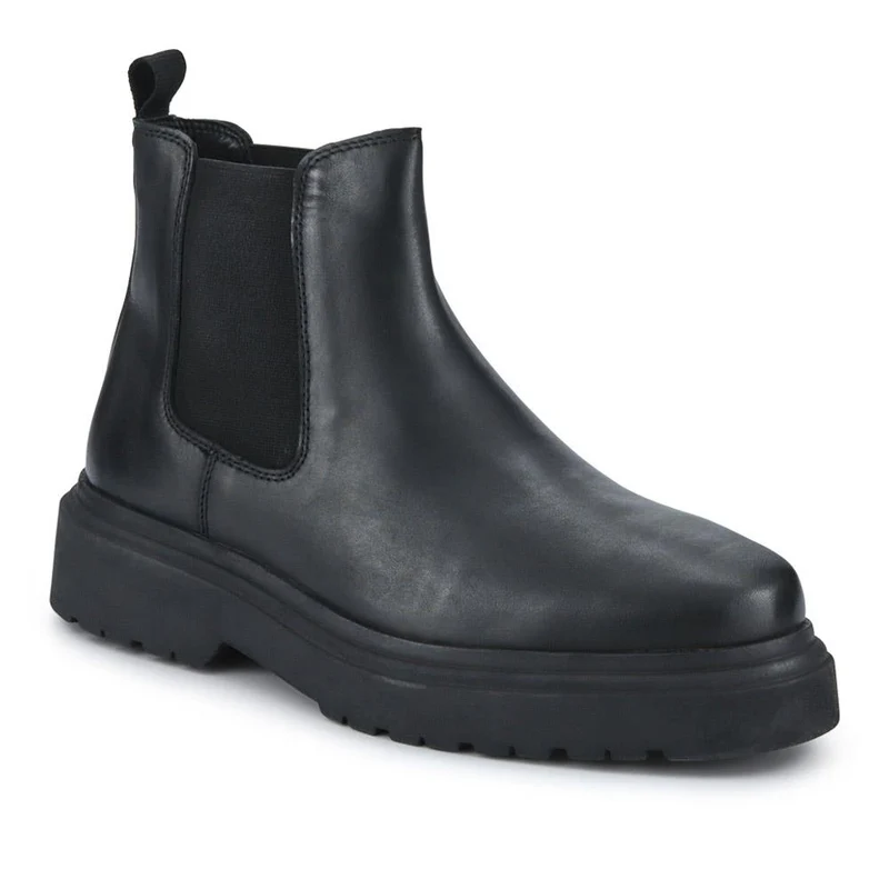 Finsbury Leather Chelsea Boots - FINSBURY / 326 398 - Black