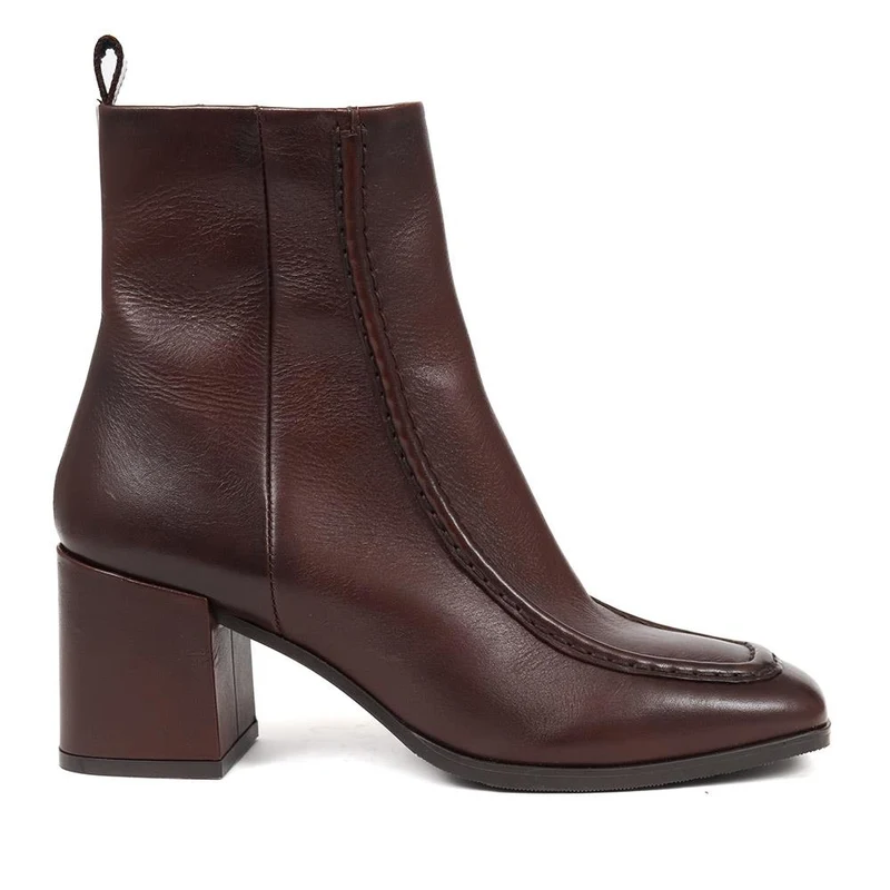 Clementina Apron Front Seam Ankle Boots - CLEMENTINA / 324 304