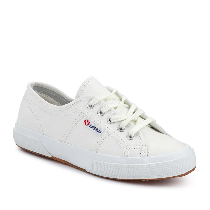 Tumbled Casual Leather Trainers - ARDGB41506 / 327 555 - White