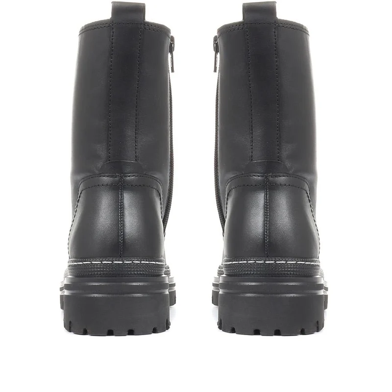 Genoa Leather Chunky Ankle Boots - GAB34520 / 321 163 - Black