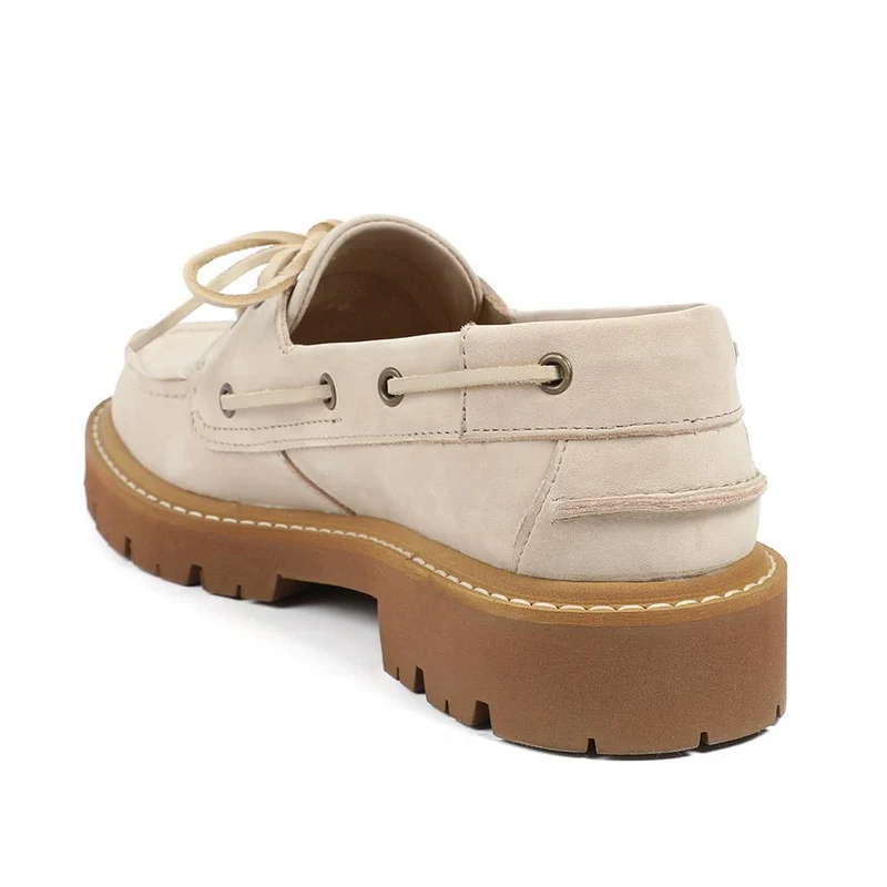 Perdita Leather Platform Moccasins - PERDITA / 328 592 - Beige