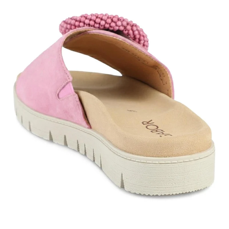 Everly Gabor Leather Chunky Mule Sandals - GAB41507 / 326 988 - Pink