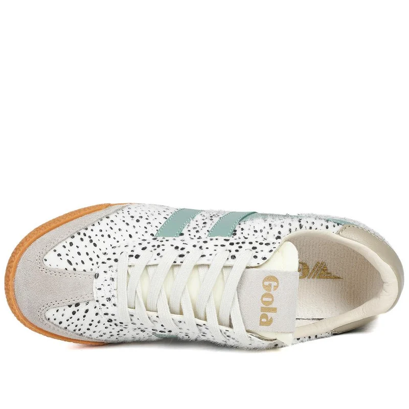 Gola Elan Savanna Lace Fastening Leather Trainers - JAC43507 / 328 799 - Polka Dot