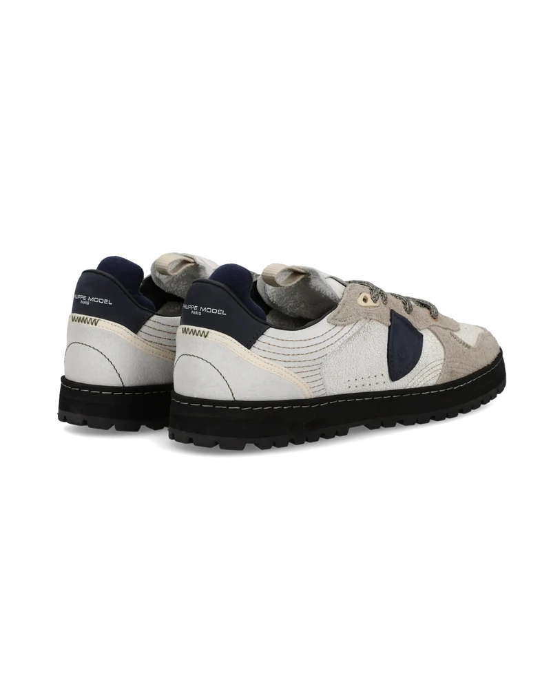 Sneakers Pgal Men, White Blue Beige