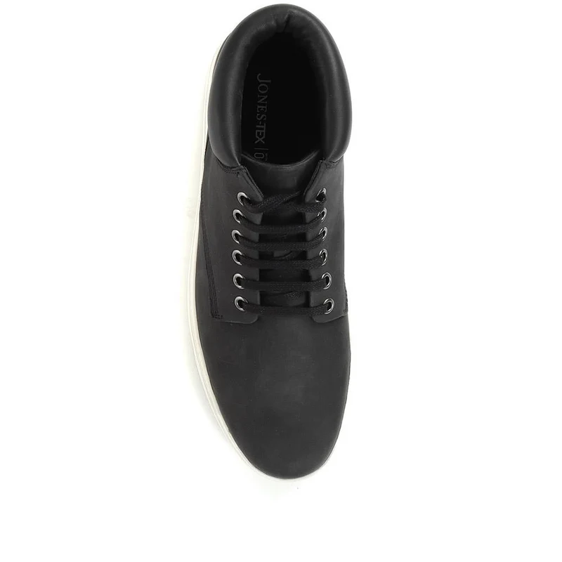 Hendon High-Top Leather Trainers - HENDON / 322 064 - Dark Grey
