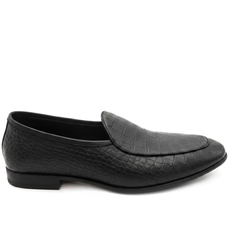 Royce Leather Loafers - ROYCE / 328 783 - Black Croc