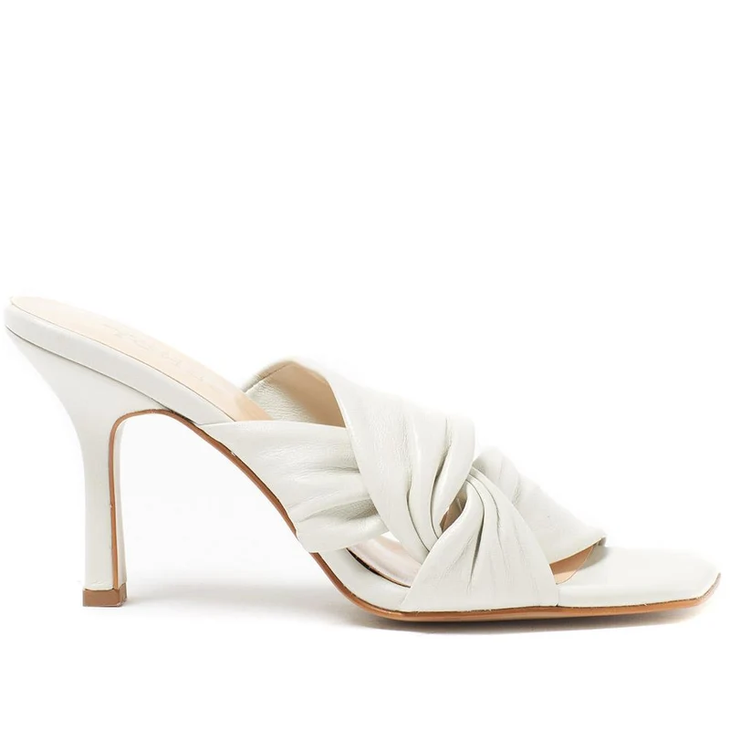 Leather Mule Heels - BLAKELY / 324 026 - Cream