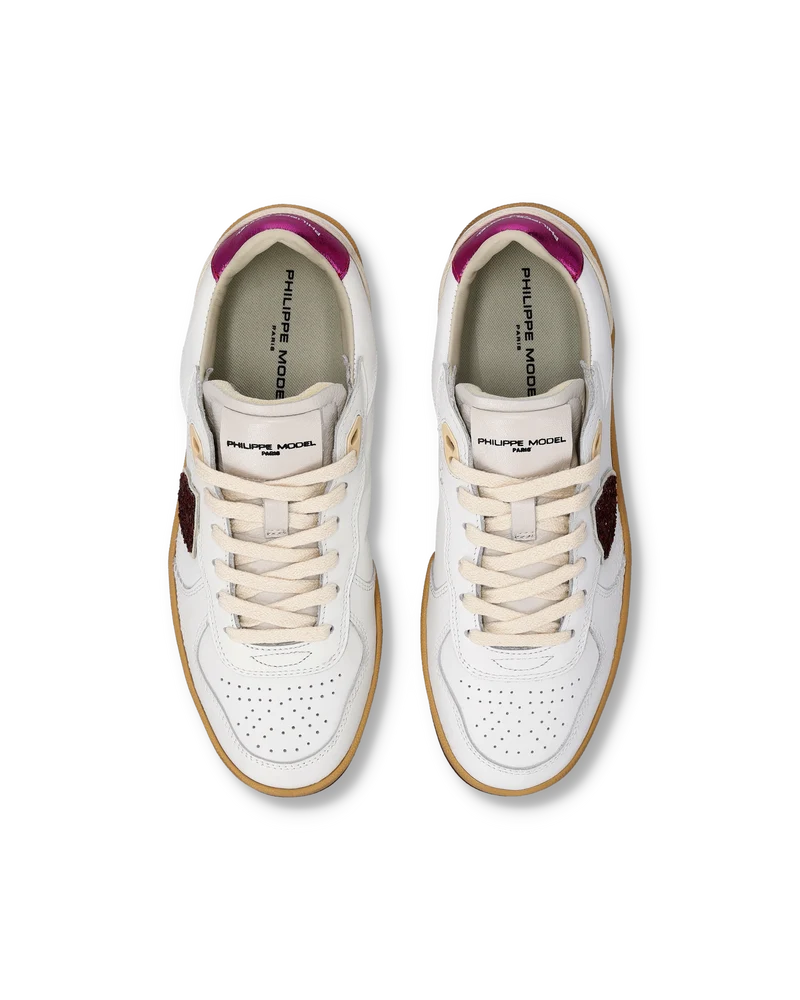 Sneakers Pgal Women, White Metallic Fuchsia