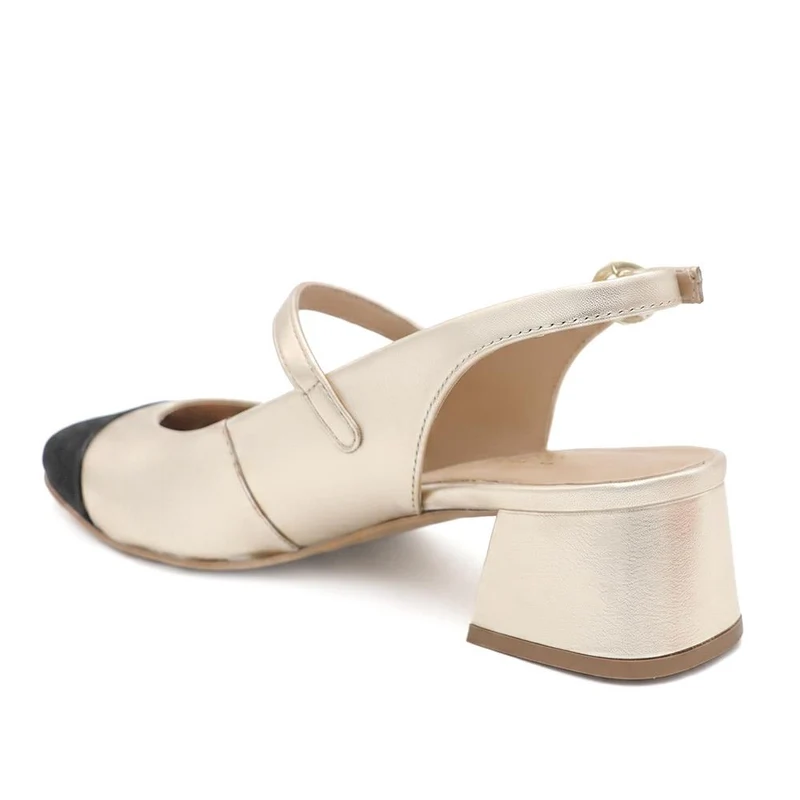 Yanira Leather Mary Jane Court Shoes - YANIRA / 329 775 - Gold