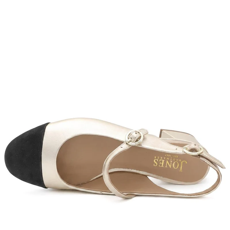 Yanira Leather Mary Jane Court Shoes - YANIRA / 329 775 - Gold