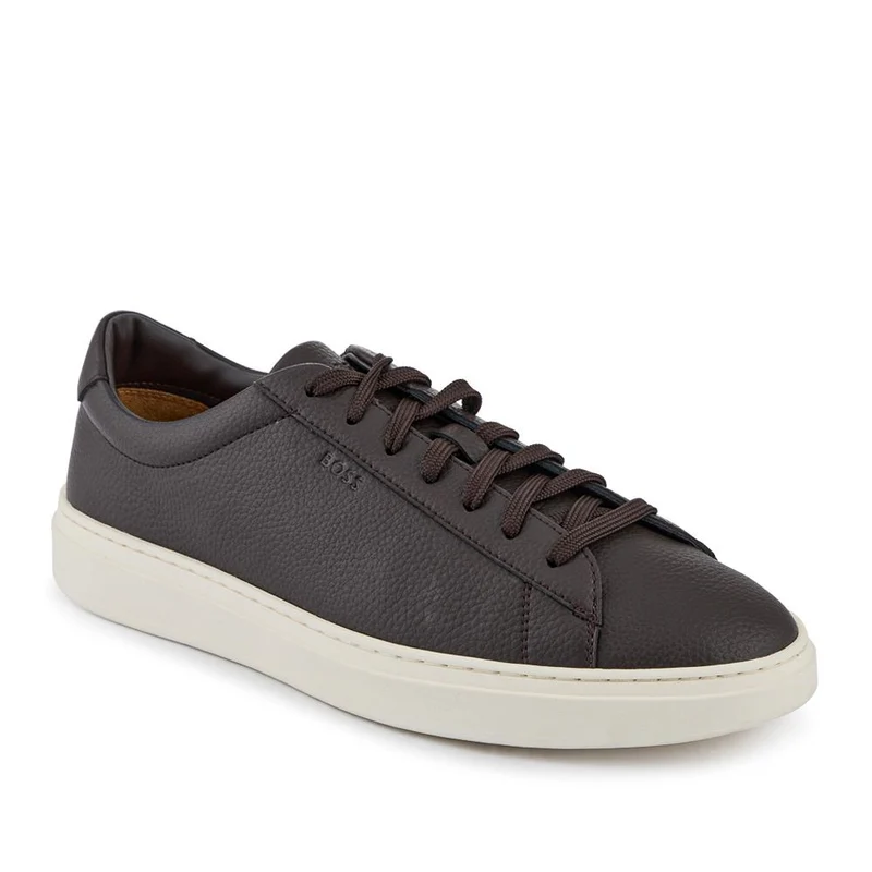Boss Leather Low-Top Trainers - HUGO41504 / 327 624 - Dark Brown