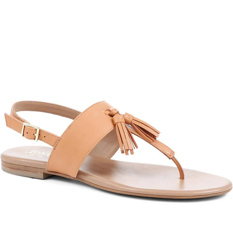 Lizabeth Leather Thong Sandals - LIZABETH / 323 350 - Tan