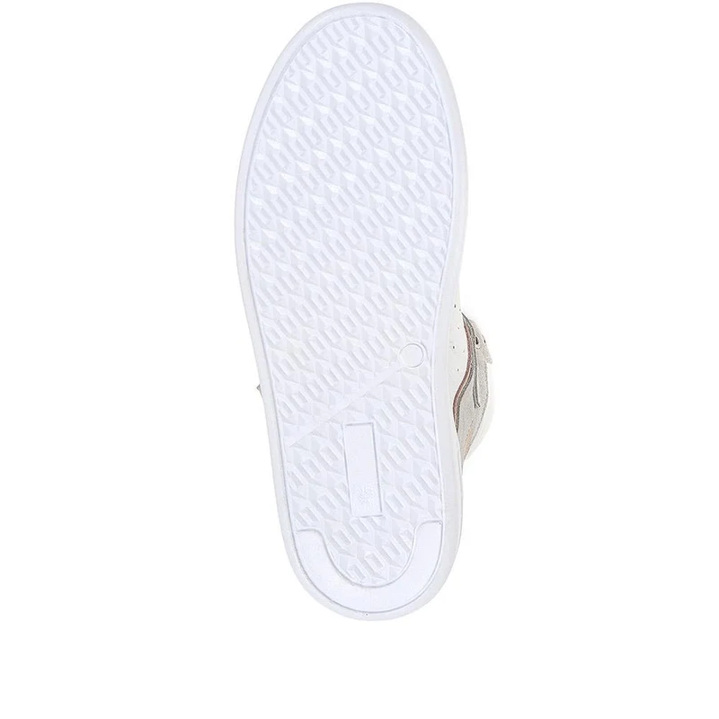Andra Leather High Top Trainers - ANDRA / 323 090 - Beige-White