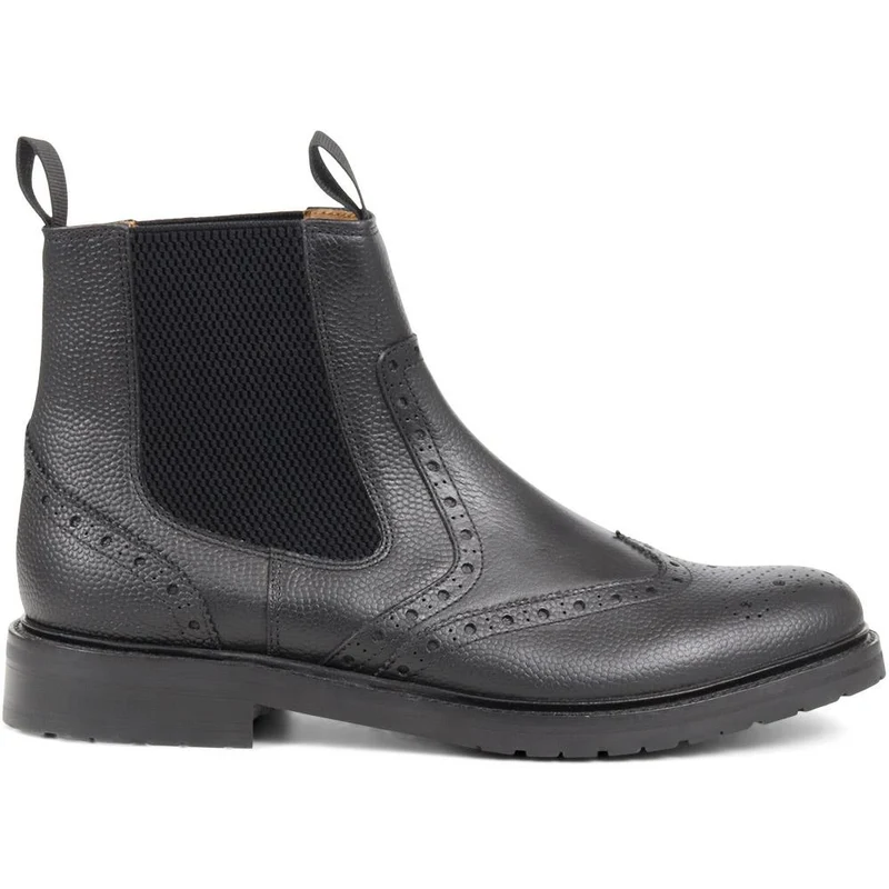 Desborough Leather Chelsea Boots - DESBOROUGH2 / 324 340 - Black