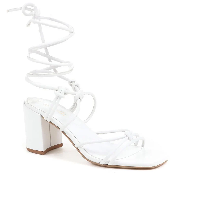 Liezel Gladiator Roped Heels - LIEZEL / 323 702 - White