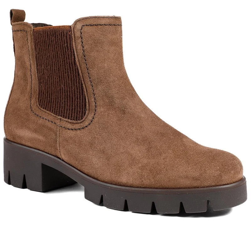 Bodo Chunky Chelsea Boots - GAB36506 / 322 689 - Brown Suede