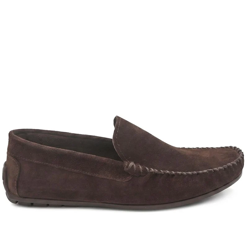 Zachariah Leather Slippers - ZACHARIAH / 330 219 - Brown Suede