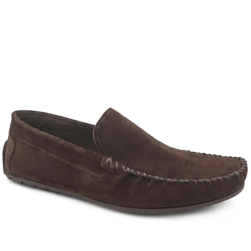 Zachariah Leather Slippers - ZACHARIAH / 330 219 - Brown Suede