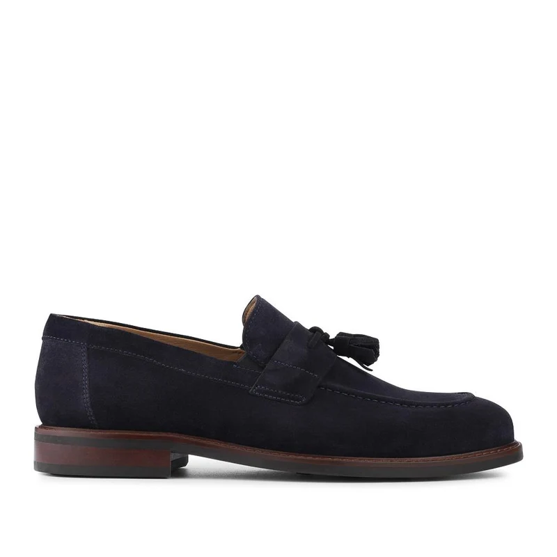 Rodrigo Wide-Fit Leather Tassel Loafers - RODRIGO / 327 901 - Navy Suede