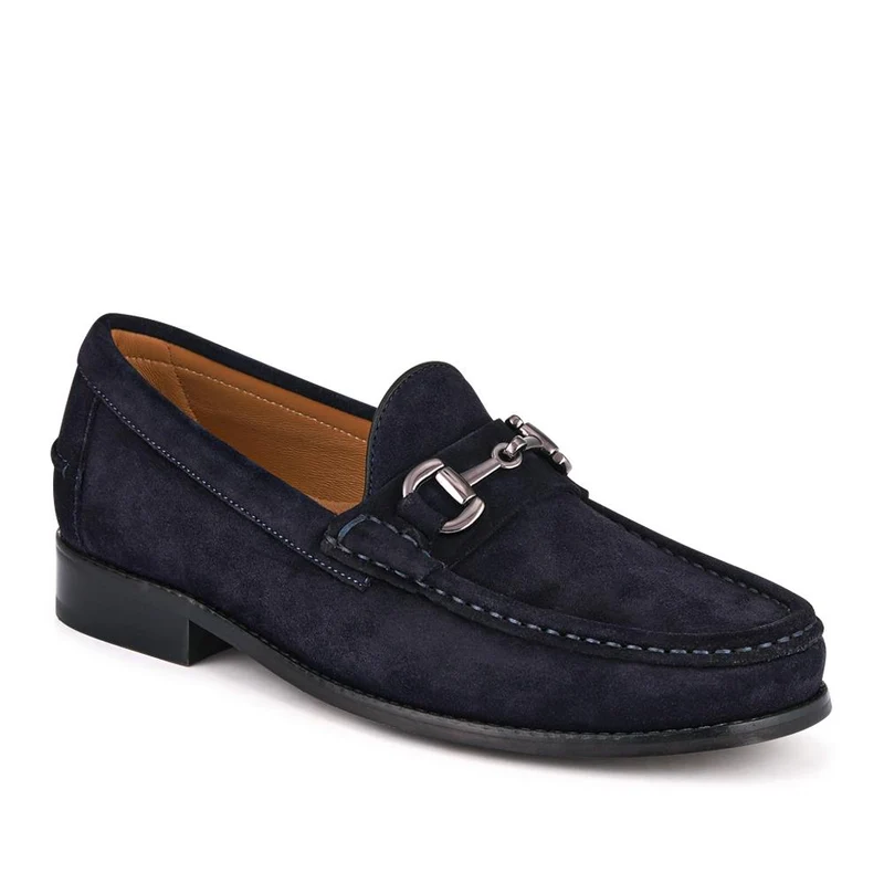 Roan Leather Slip-On Shoes - ROAN / 326 791 - Navy Suede