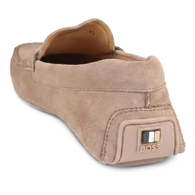 Boss Leather Slip On Shoes - HUGO43503 / 328 697 - Taupe Suede