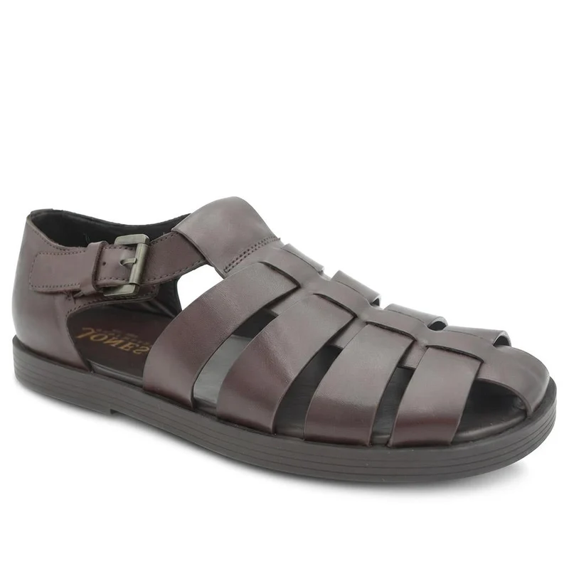 Wandsworth Leather Fisherman Sandals - WANDSWORTH / 329 188 - Dark Brown