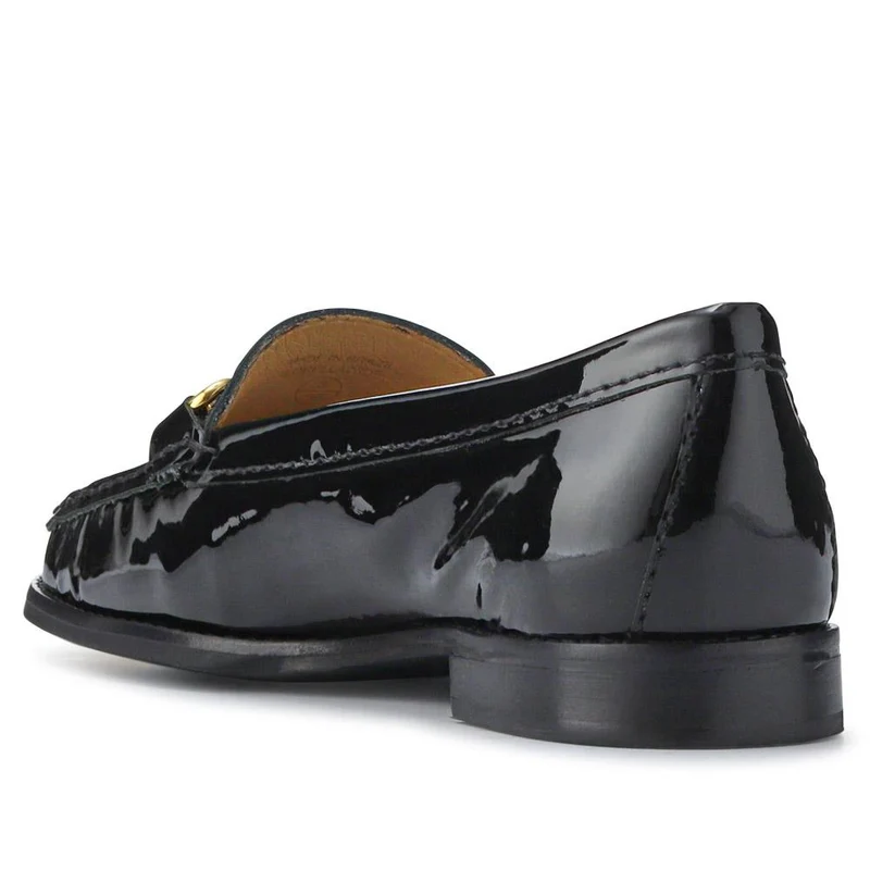 Lorella Leather Heeled Loafers - LORELLA / 327 456 - Black Patent