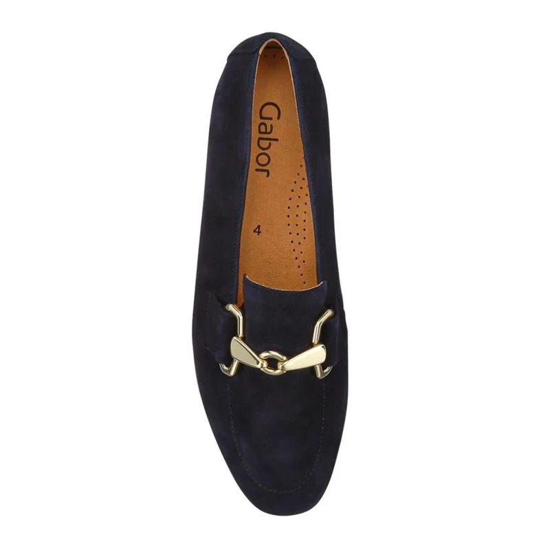 Jangle Gabor Suede Buckle Loafers - GAB37500 / 323 288 - Navy
