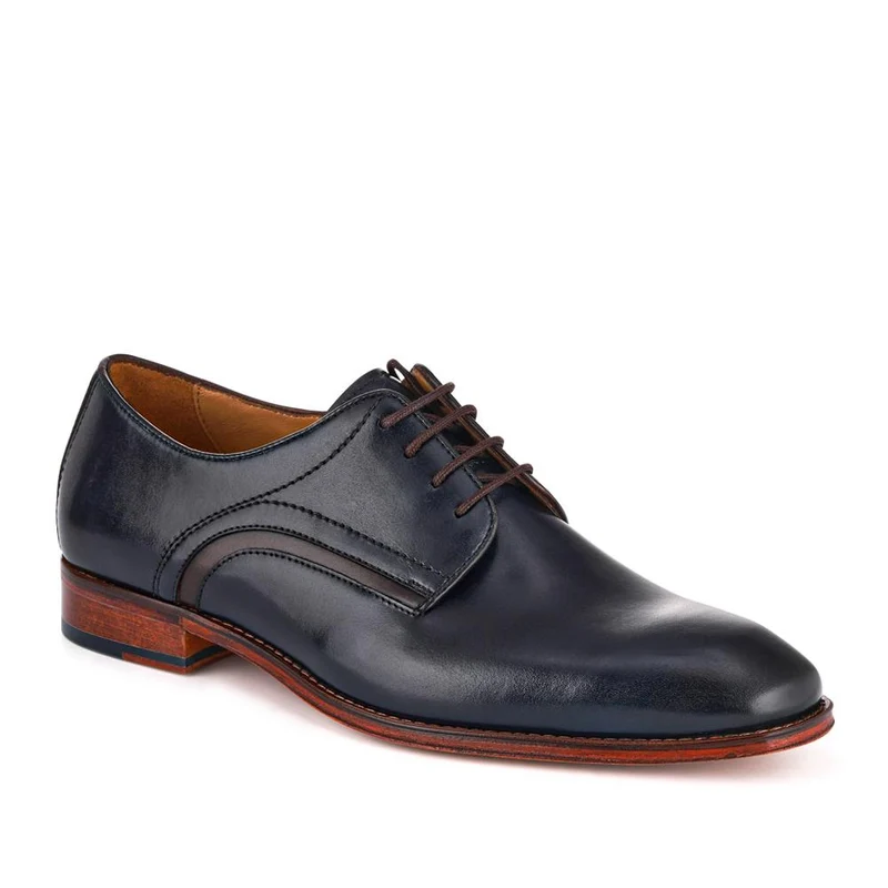 Jammer Smart Leather Lace-Up Shoes - JAMMER / 327 904 - Navy
