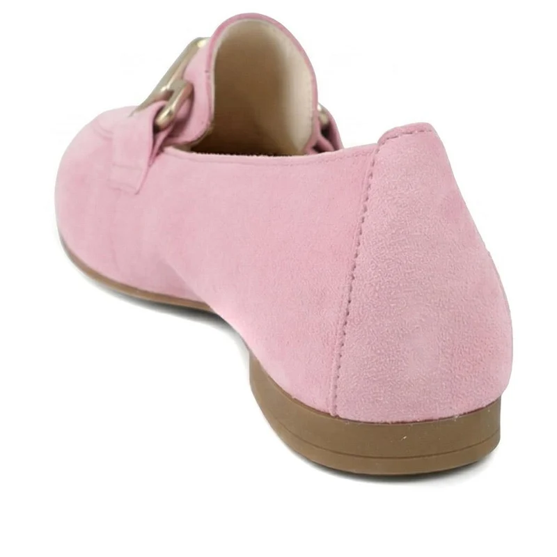 Jangle Gabor Suede Buckle Loafers - GAB37500 / 323 288 - Pale Pink